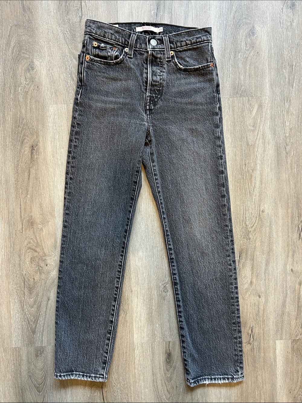 Levi's Wedgie Straight Ankle - Well Worn Black